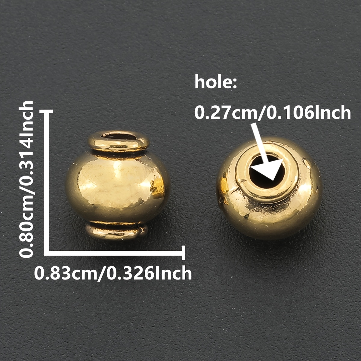 10pcs Lantern Shape Spacer Beads for Handmade Jewellery